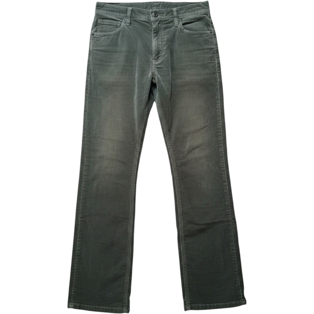 LeVi's Jeans 29x33 Black‎ Label Silver Tag Army Green Corduroy Distressed #437C